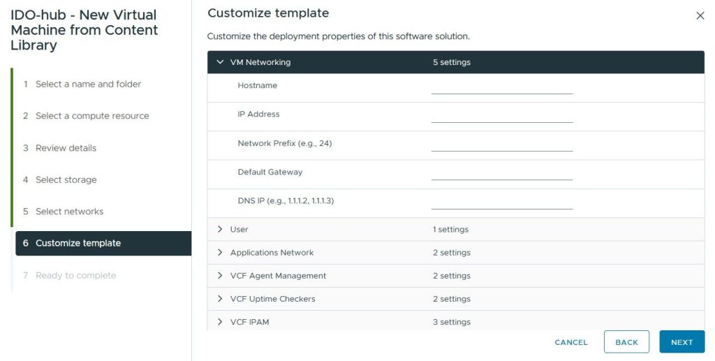 Customize template settings